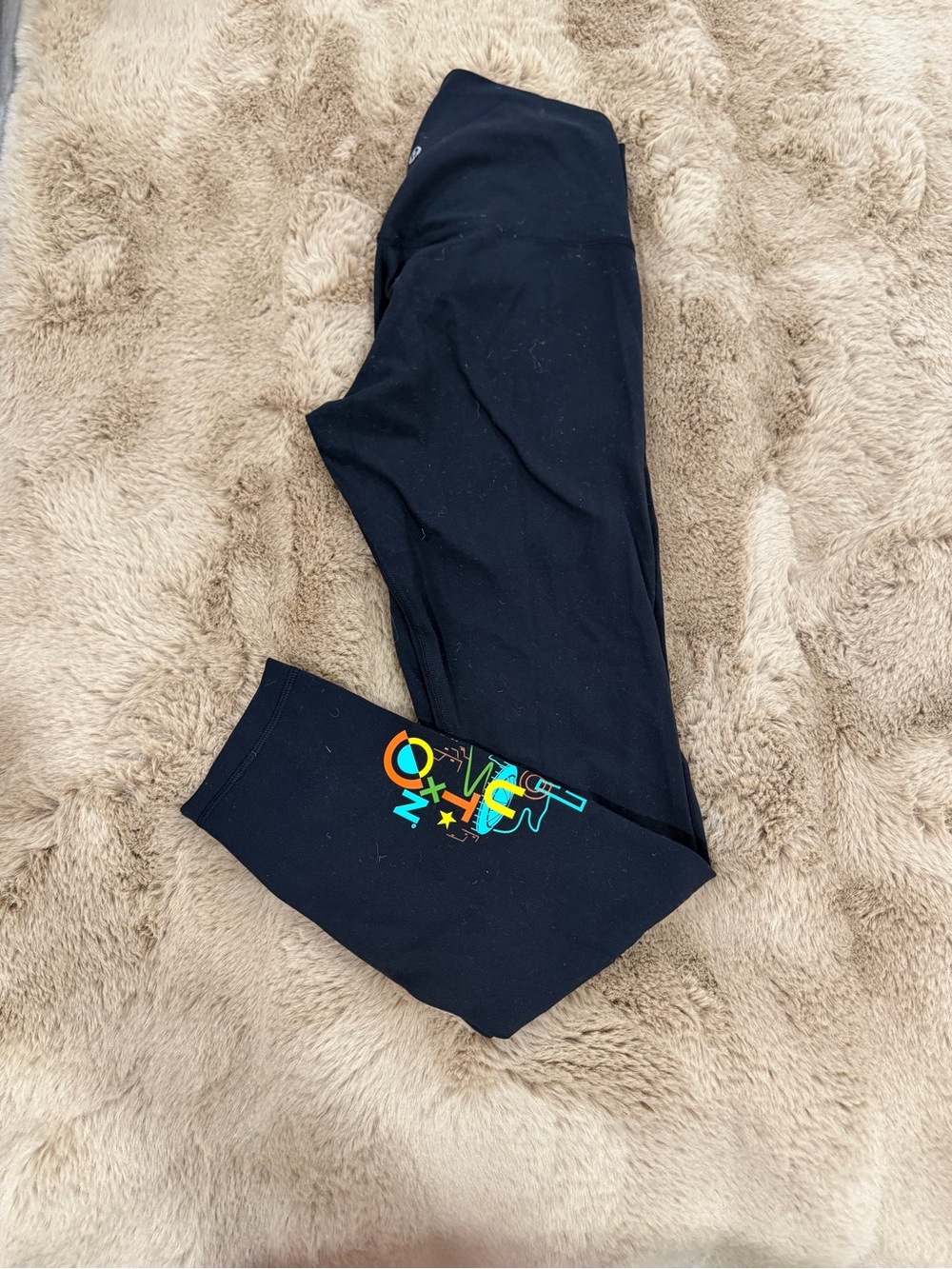 Lululemon Black Leggings with Houston Decal